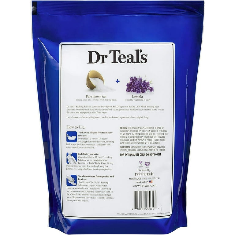 Dr Teal's Pure Epsom Salt Value Size Combo Pack (14lbs Total