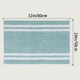 thumbnail image 7 of Unique Bargains Striped Bathroom Rugs Soft Fluffy Chenille Bath Rugs Blue 20" x 32", 7 of 7