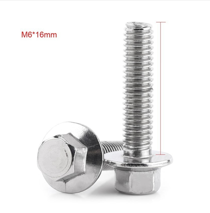 8mm M8 A2-70 304 stainless steel Flanged Hex Head Bolts Flange Hexagon screws 