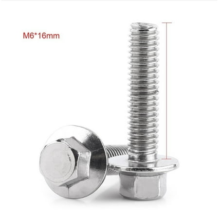 

FLANGED HEXAGON HEAD BOLTS FLANGE HEX SCREWS A2 STAINLESS STEEL M6