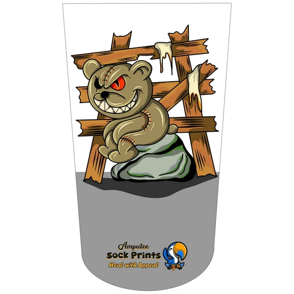 Amputee Sock, Angry Bear Doll, 3Ply stump sock