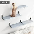 thumbnail image 4 of Fairy 16.5" x 14.5" Gray White Rustic Wood Floating Shelves (Set of 4), 4 of 7