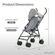 Dream On Me Aero Travel Light Stroller, Gray
