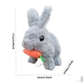 thumbnail image 3 of WEXOPE Interactive Hopping Bunny Toy - Electronic Pet with Sounds, Movements & Chewing Action, Cute 7-Inch Plush Rabbit for Kids, Engaging Soft Toy for Animal Lovers, Perfect Gift for Easter, 3 of 5