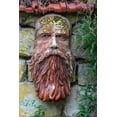 thumbnail image 2 of Jaynes Gallery 11x14 Black Ornate Wood Framed with Double Matting Museum Art Print Titled - France-Giverny Stone face hanging on a stone wall, 2 of 4
