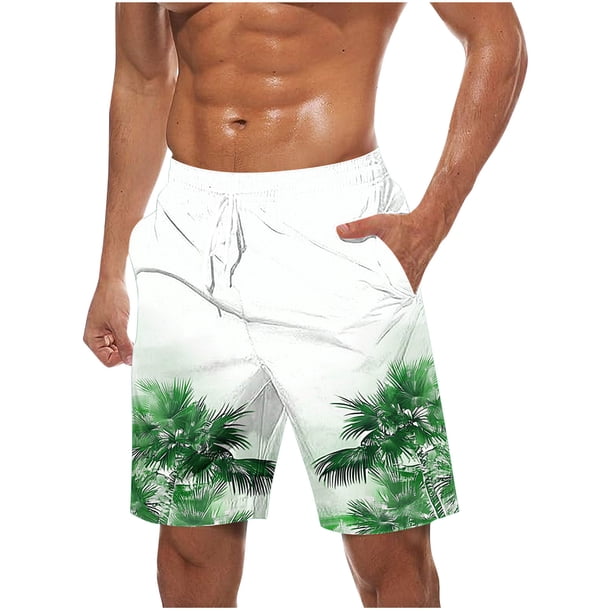 Pantalones Cortos Casuales para Hombre Imprimir con Bolsillos Pantalones de Playa de Cintura Elástica, Pantalones Cortos de Cintura Elástica para Hombre