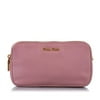 Women Pre-Owned Authenticated Miu Miu Double Zip Crossbody Bag Calf Leather Pink