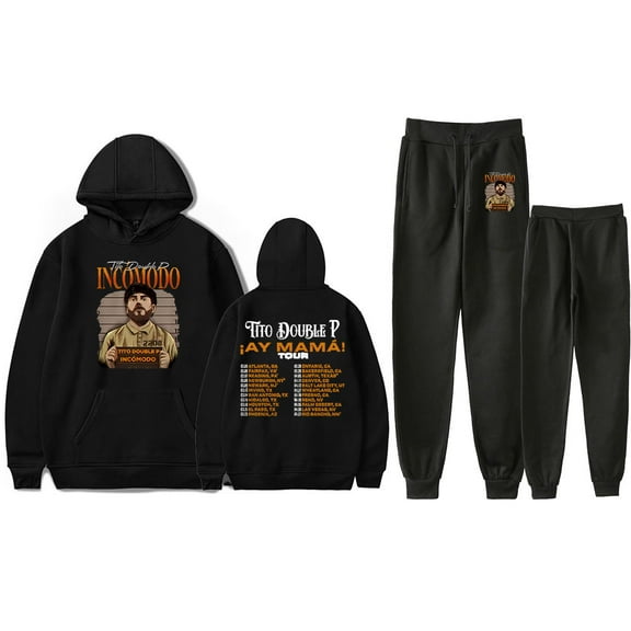 Tito Double P AY MAMA TOUR 2025 Hoodie Pants Sets Merch Men/Women Sweatshirt Pants Two Piece Set Streetwear