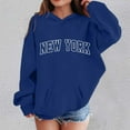 thumbnail image 2 of Byoo Big Girls Hoodie New York Print Long Sleeve Pullover Hooded Sweatshirt with Pocket, 2 of 4