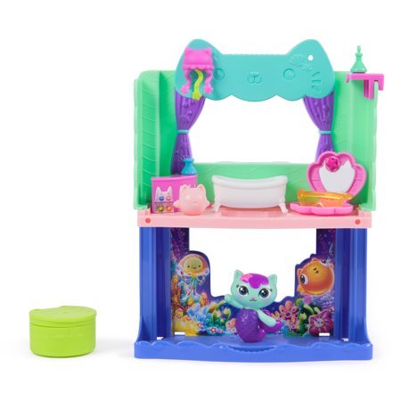Gabby s Dollhouse: The Movie MerCat s Spa-wesome Bathroom with Figure Accessories & Surprise Toy