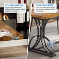 thumbnail image 3 of Dextrus 70.3" Solid Wood Dinner Table for 6-8 Person, Rectangular Rustic Farmhouse Kitchen Table for Gathering, Meeting, Office Kitchen, Dining Living Room - Brown & Black, 3 of 11