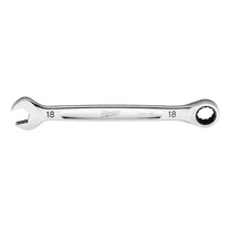 Milwaukee Tool 18MM Metric Ratcheting Combination Wrench, 12-Point, Steel, Chrome