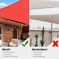 thumbnail image 5 of Yescom 20x16Ft 97% UV Block Rectangle Sun Shade Sail Outdoor Patio Pool Garden Yard Lawn Carport Net Watermelon Red, 5 of 12