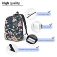 thumbnail image 5 of Balery Vintage Floral Vintage Canvas Backpack for Men and Women - Large Capacity, Durable Travel Laptop Bag for School, Work, Hiking, and Outdoor Activities, 5 of 7