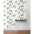 thumbnail image 5 of Harry & Grace Metallic Silver Dandelion Floral Peel and Stick Wallpaper - 27 ft. W x 18 ft. L Roll, 5 of 7