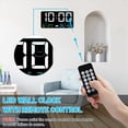 thumbnail image 2 of 2X Reloj de Pared Digital con Pantalla Grande, Relojes de Pared Digitales LED USB de 25cm Reloj Despertador para Dormitorios con EstacióN MeteorolóGica, 2 of 5
