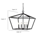 thumbnail image 2 of 3294-SN-Millennium Lighting-4 Light Pendant-21 Inch Tall and 23 Inch Wide-Satin Nickel Finish    -Traditional Installation, 2 of 7