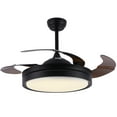 thumbnail image 3 of 36'' LED Retractable Blades Ceiling Fan with Remote Control and Light Kit Included, 3 of 9