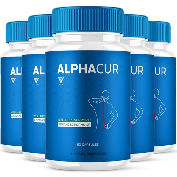 (5 Pack) AlphaCur Nerve Relief Capsules, Alpha Cur Nerve Health (300 Capsules)