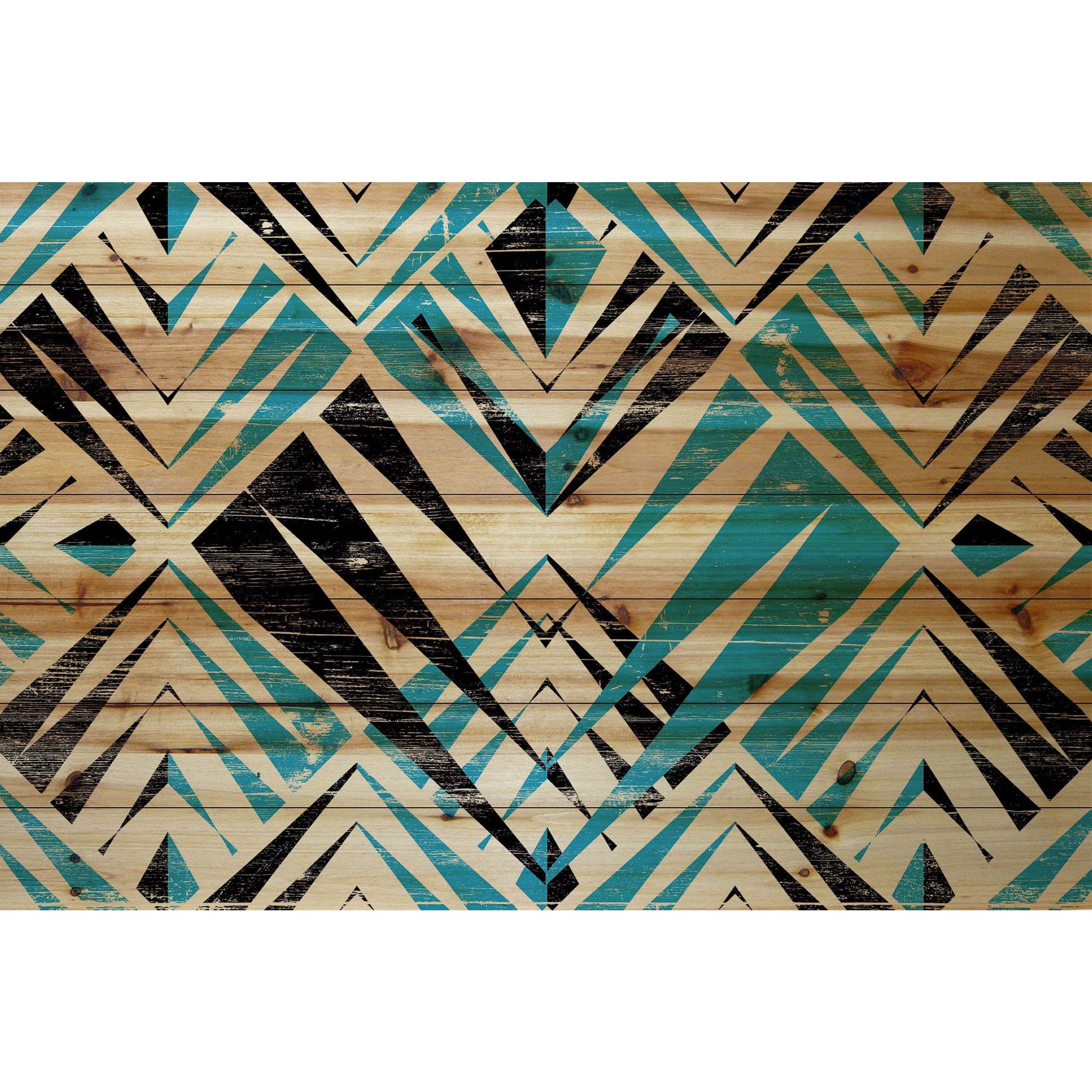 "Visions of Teeth" Painting Print on Natural Pine Wood
