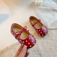 thumbnail image 2 of Viluyesy Girls’ Spring Summer Leather Flat Shoes – Soft Sole Bowknot Pearl Accent Formal Casual Dress Shoes, Breathable Comfortable Design Red Size 13.5, 2 of 8