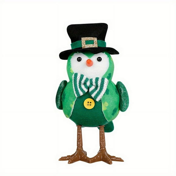 TUWABEII Glowing St. Patrick's Day Decorations, LED Light Up Birds Dolls Ornament Glowing Decorations, Home Kitchen Table Fireplace Mantel Statues Ornaments, St Pattys Day Gifts