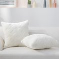 thumbnail image 2 of 2pcs Faux Fur Pillow Covers Luxury Super Soft Plush Fleece Throw Pillowcase, Textured Knitted Cushion Cover Decorative Pillowcases For Sofa Couch Bed, 2 of 4