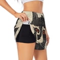 thumbnail image 3 of Lsque Retro Raccoon Graphic Print Printed Women's Running Shorts with Liner Pockets,Elastic Quick Dry Workout Athletic Gym Yoga Shorts,Womens High Waist Shorts-Large, 3 of 9