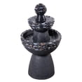 thumbnail image 2 of Teamson Home 3-Tier Zen-Style Outdoor Water Fountain–Realistic Stone Finish with Adjustable Flow & Electric Pump, Dark Gray, 2 of 12