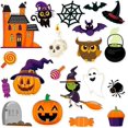 thumbnail image 1 of 40 Pcs Halloween Thick Gel Clings: Removable And Reusable Window Stickers, 1 of 5