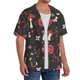 thumbnail image 2 of Fotbe Fly Agaric and Flowers Camisa Estampada de Manga Corta para Hombre, Casual de Verano, Estilo Playero, Sin Arrugas-Medium, 2 of 5
