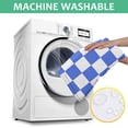 thumbnail image 6 of Blue and White Checkered Pattern Square Tablecloth,Waterproof Square Table Cover,Wipeable Spillproof Washable Table Cover for Home Kitchen Party Decor 42"X42"(107x107cm), 6 of 6