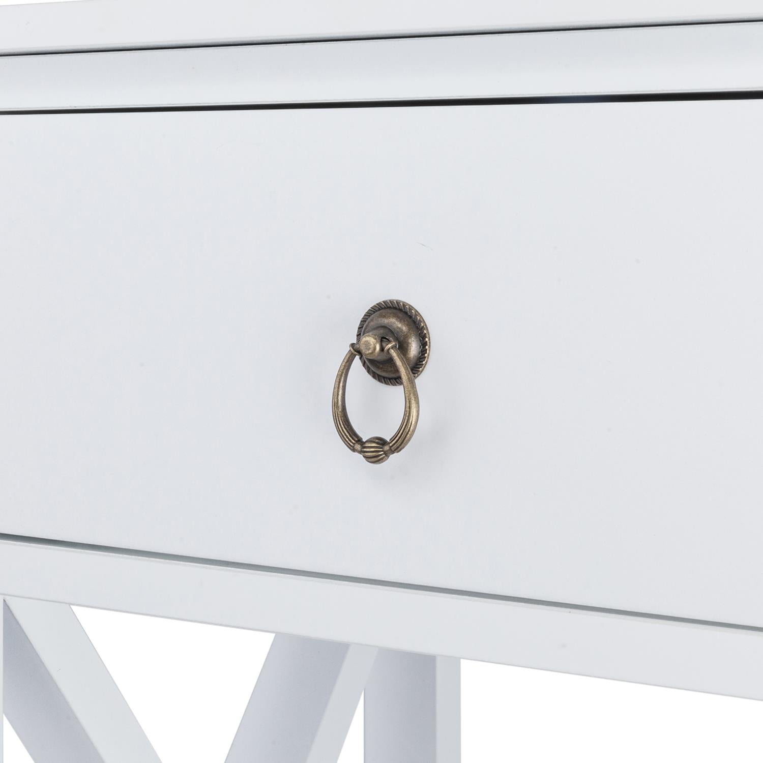 UBesGoo Night Stands for Bedroom Rustic Nightstand Bedside End Tables with Drawer Storage,White