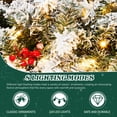 thumbnail image 5 of 60" Snow-Flocked Christmas Wreath – Pre-Lit Artificial Xmas Wreath w/ Warm White Lights & 8 Lighting Modes, DIY Red Bow, Berries & Pine Cones, Remote Control Included, 5 of 8