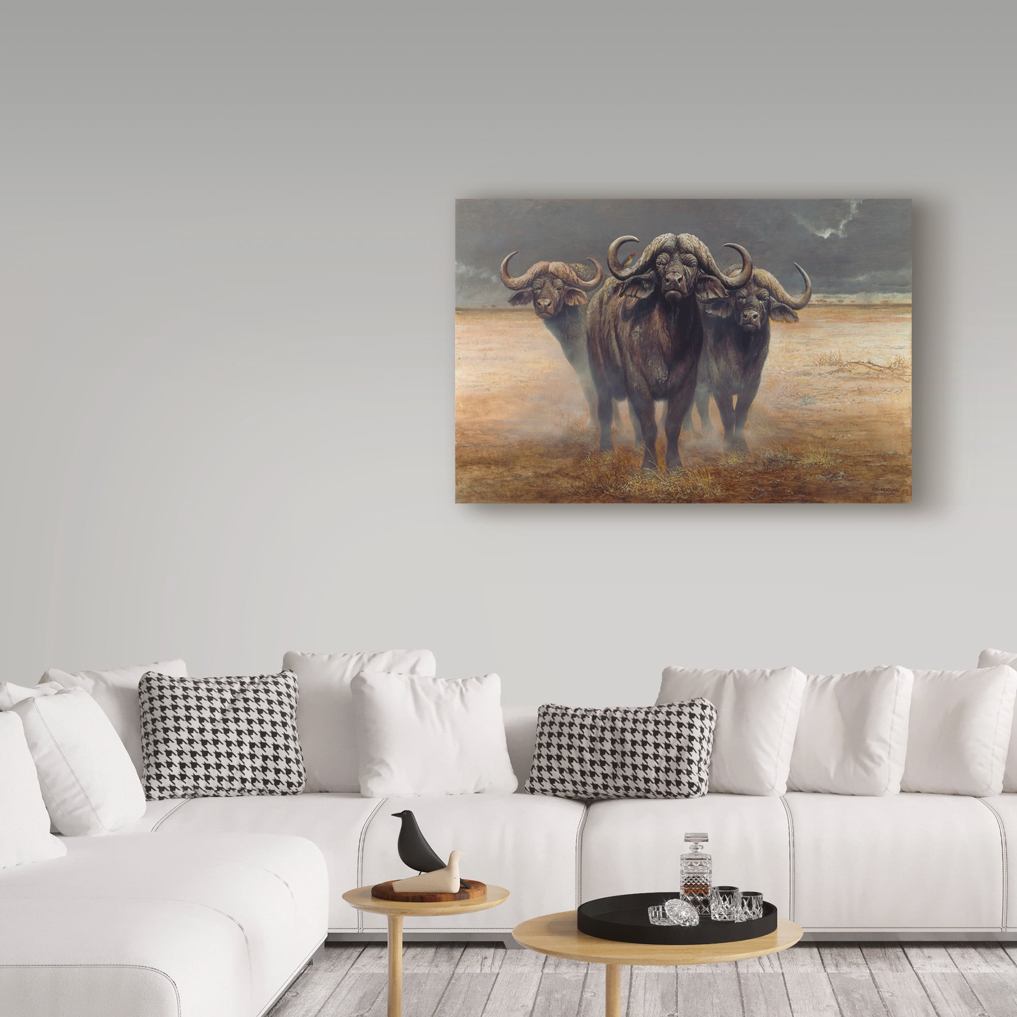 Trademark Fine Art 'Cape Buffalos' Canvas Art by Harro Maass