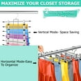 thumbnail image 4 of Aovky 2 Pack Skirt Hangers with Adjustable Non Slip Clips and 360 Degree Swivel Hook, 6 Tiers Metal Pants Hangers Space Saving for Closet Organizers and Storage, College Dorm Room Essentials, 4 of 7