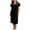 .Black, variant on Akafmk Women's Lace Sleepwear Dress, Ribbed Knit Pajama V Neck Nightgown Casual Elegant Home Wear