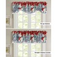 Tie Up Valances Window Valance Curtains Christmas Bear Xmas Tree and