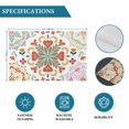 thumbnail image 6 of White Boho Placemats Set of 12, Retro Ethnic Colorful Flower Aesthetic Art Placemats for Dining Table, Place Mats for Kitchen Tabletop, Waterproof Wipeable Dining Table Mats Set, 6 of 9