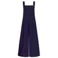 thumbnail image 4 of hgsbede Jumpsuits for Women's Sleeveless Overalls Jumpsuit Casual Dot Print Summer Wide Leg Bib Pants, 4 of 6