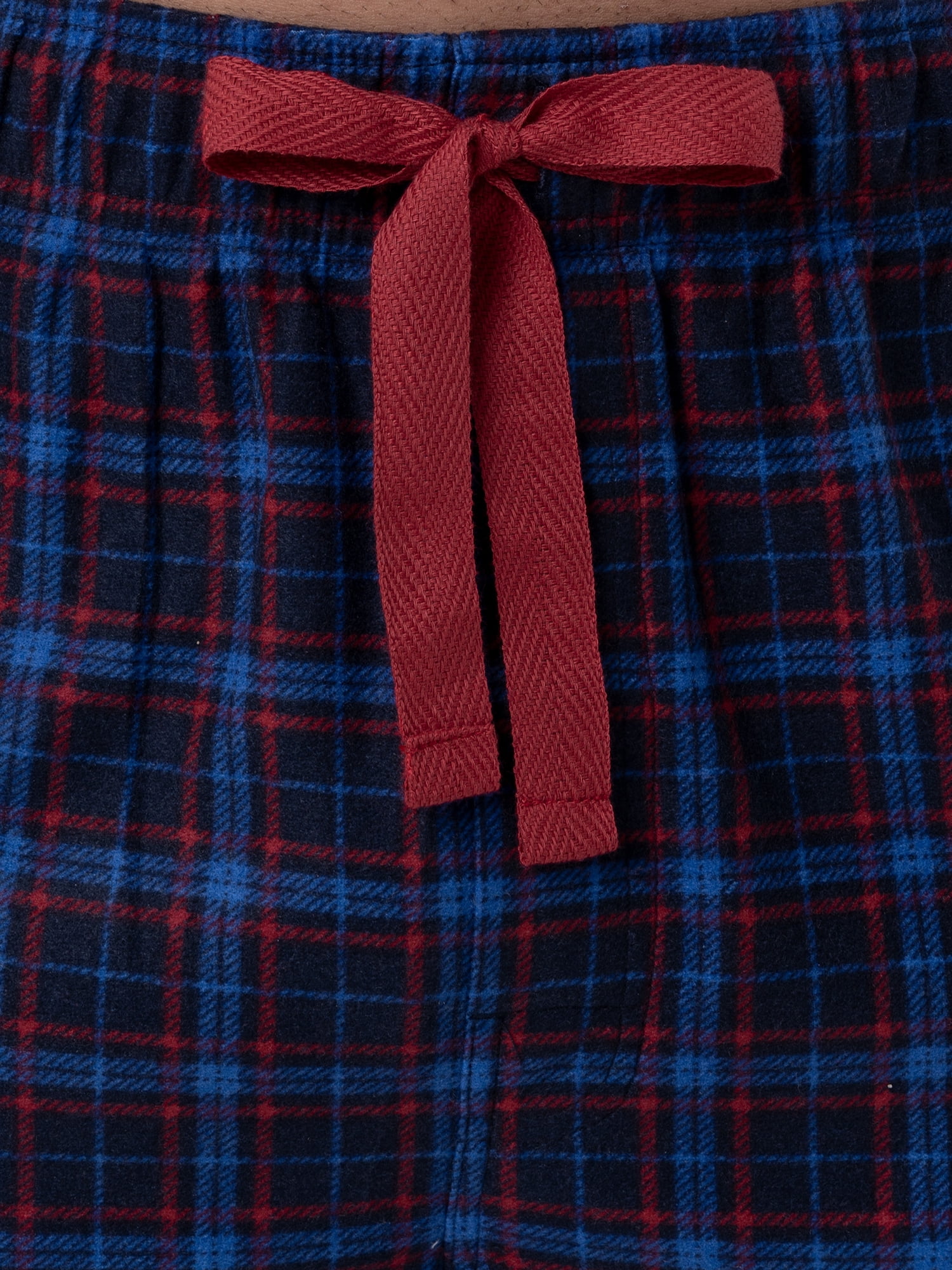 Fruit of the Loom Men's Holiday and Plaid Print Soft Microfleece Pajama Pant 2-Pack Bundle