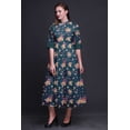 thumbnail image 4 of Bimba Floral Ladies Button Down Print Dress A-Line Cocktail Party Shirt Dress-X-Large, 4 of 5