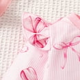 thumbnail image 5 of GYRATEDREAM Infant Baby Girl Valentine's Day Outfit Ruffle Long Sleeve Crewneck Bow Print Sweatshirt Top and Elastic Pant 2Pcs Set Toddler Spring Fall Clothes Pink for 0-3Y, 5 of 8