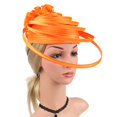 thumbnail image 3 of Baberdicy Fascinators Hats for Women Clearance！Tea Party Fascinator Kentuckys Derbys Hat Fascinator Pillbox Hat Headband for Cocktail Fascinators Hats for Women Tea Party Orange, 3 of 8