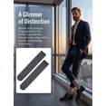 thumbnail image 7 of Gustave 2 Pairs Thin Dress Socks for Men Over the Calf Glitter Silk Sheer Socks Soft Breathable Formal Business Work Nylon Socks, 7 of 7