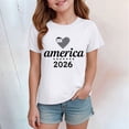thumbnail image 4 of mgoYE 250th US Shirt 250 Year Birthday Independence Shirts for Boys Girls United States 250 Years Since 1776 2026 V Neck Tshirt America 250th Anniversary Shirt(White,5-6 Years), 4 of 5