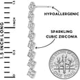 thumbnail image 4 of Humble Chic Silver Tone Rhinestone Earrings for Women - Dangling Earrings for Women, 4 of 10