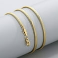 thumbnail image 3 of 3/4/5/6/8mm New Fashion 316L Stainless Steel Flat Snake Chain Necklace Women Men, 3 of 8