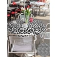 thumbnail image 5 of Outdoor Tablecloths with Umbrella Hole & Zipper, Black Abstract Art Round Tablecloth 54 Inch, Elegant Modern Art Luxury Waterproof Table Cloth, Patio/Pool/Picnic Table Covers, 5 of 8