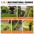 thumbnail image 2 of VEVOR 52CC 6-in-1 Multi-Functional Trimming Tools, Gas Hedge Trimmer, Weed Eater, String Trimmer, Brush Cutter, Edger, Pole Saw Chainsaw Pruner with Extension Pole, 2 of 9